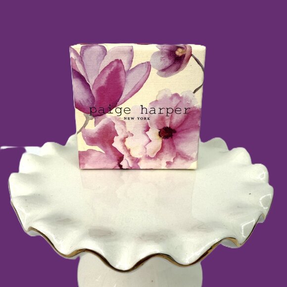 Paige Harper Giftable Sterling Silver Flat Round CZ Earrings - Picture 2 of 3